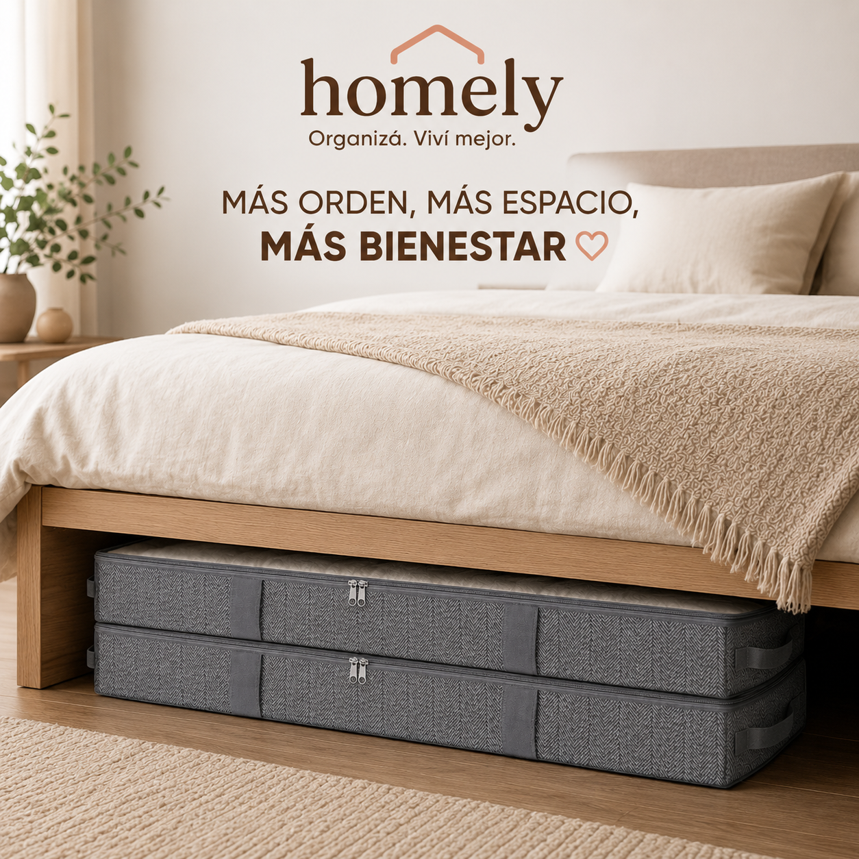 Set de 2 Organizadores Bajo Cama