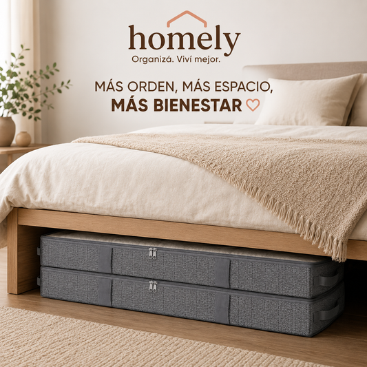 Organizado almacenamiento acolchado